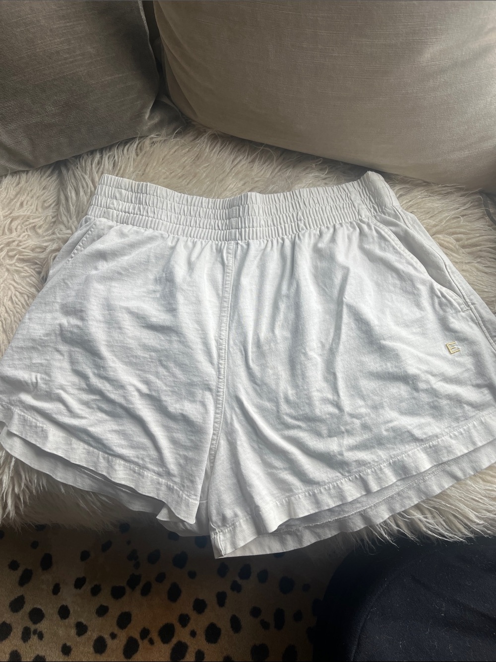 Everlane Organic Pull On Off-White Lounge Shorts